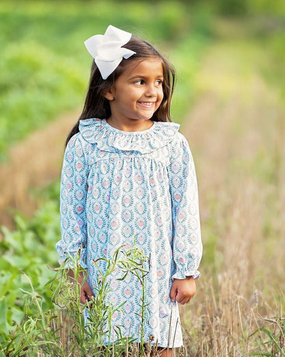 Pastel Pumpkin Print Knit Dress