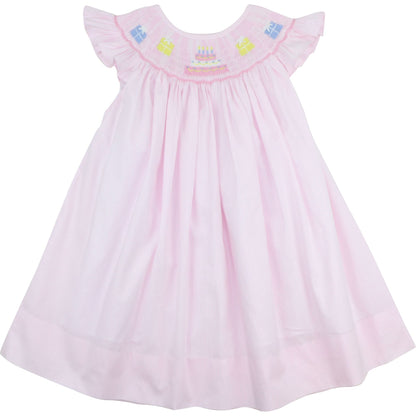 Pink Stripe Smocked Birthday Dress