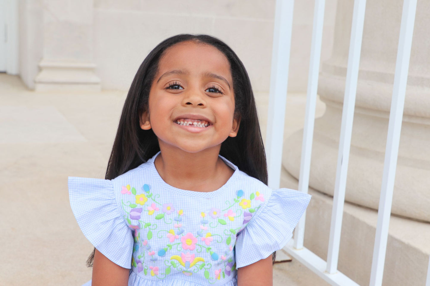 Blue Gingham Fiesta Dress