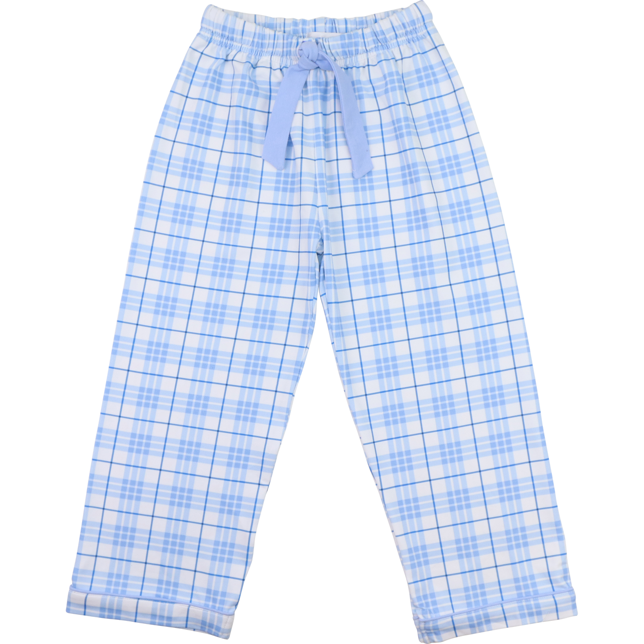 Blue Plaid Knit Pajama Pants