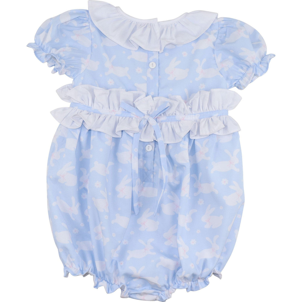 Blue And White Bunny Ruffle Bubble