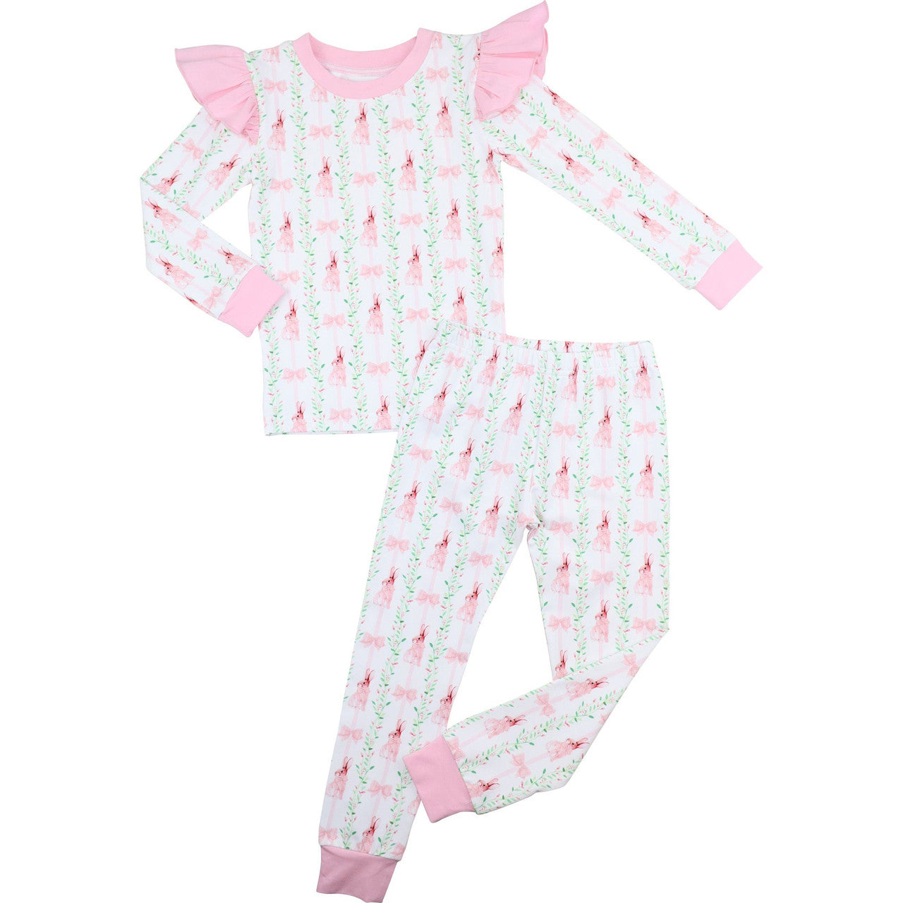 Bunnies, Bows And Vines Knit Pajamas