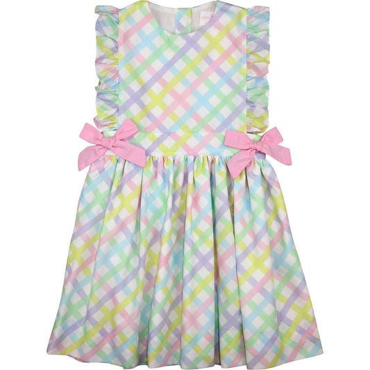 Pastel Plaid Bow Dress