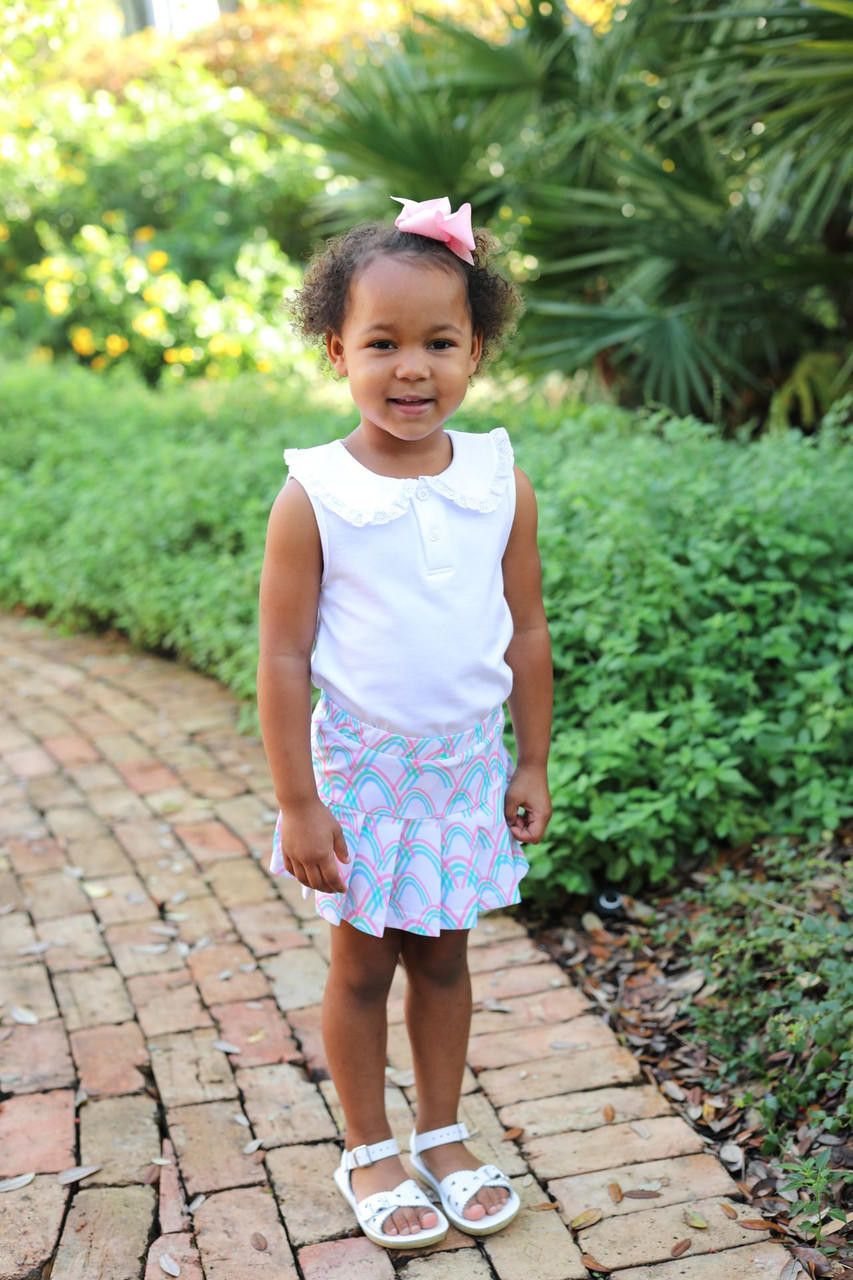 Rainbow Print Tennis Skirt