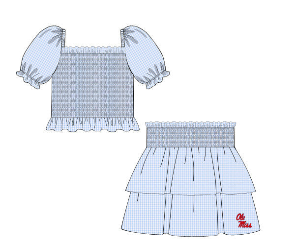 Officially Licensed Ole Miss Skirt Set