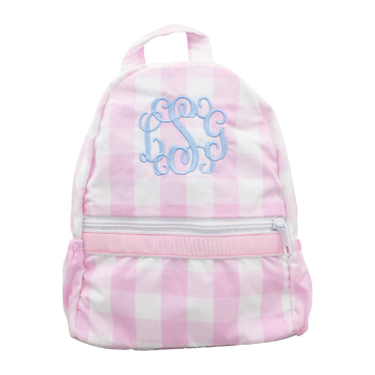 Pink Check Backpack