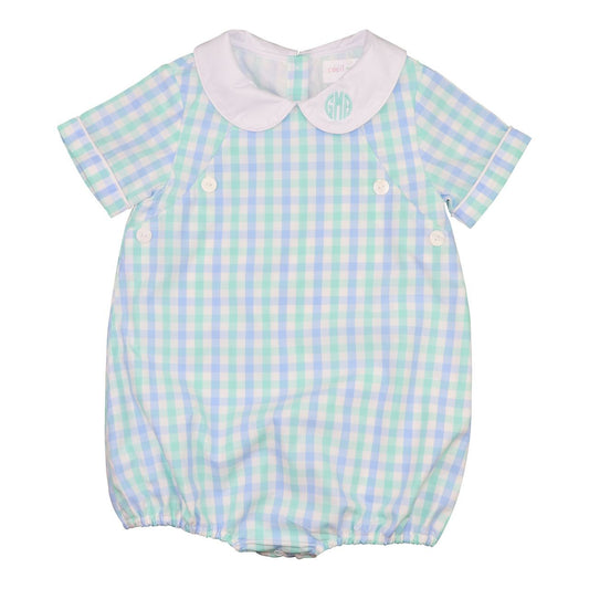 Mint And Blue Checked Bubble