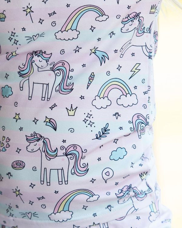 Rainbow And Unicorn Knit Pajamas