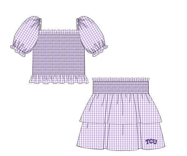 Officially Licensed TCU Skirt Set