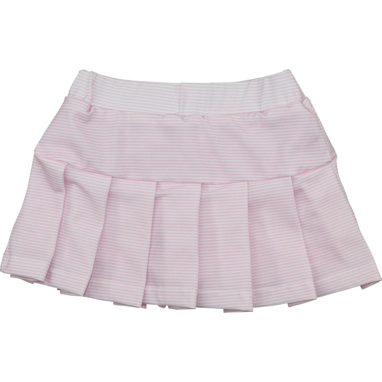 Pink Striped Knit Tennis Skirt