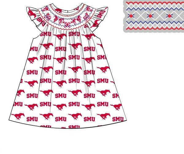 Officially Licensed Smocked SMU Dress