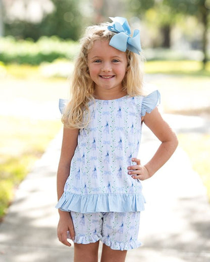 Blue Bunny Tie Back Short Set