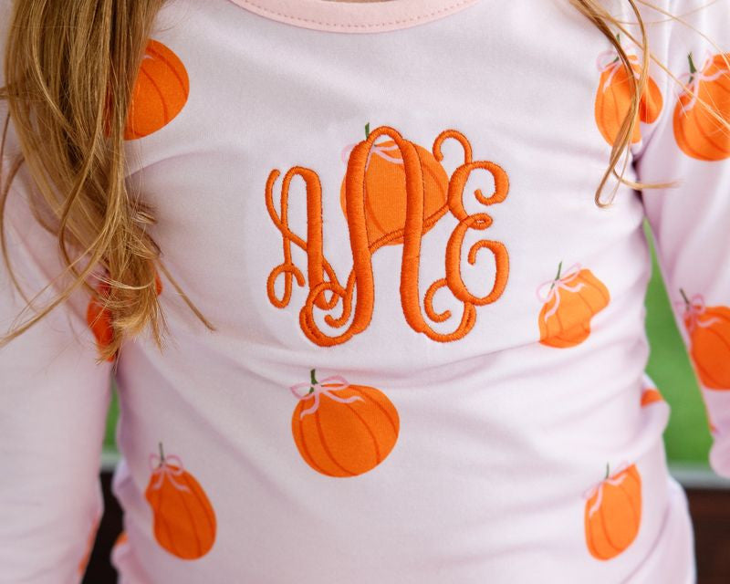 White Knit Pumpkin And Truck Shirt - Shipping Mid September  Monogram