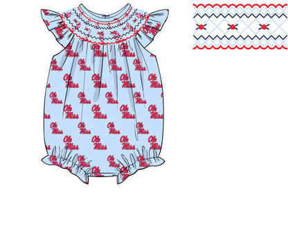 Officially Licensed Smocked Ole Miss Bubble