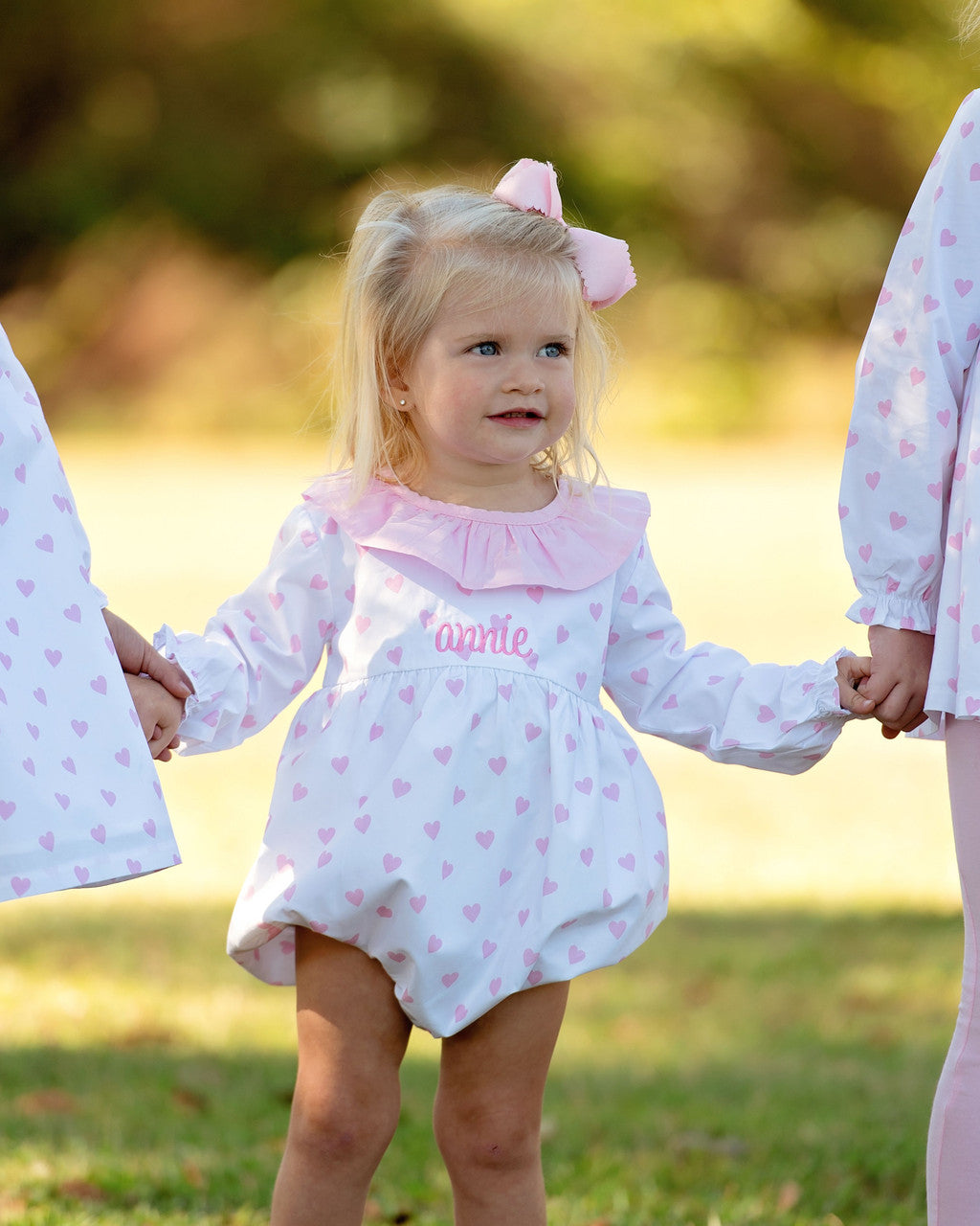 Pink Knit Hearts Bubble