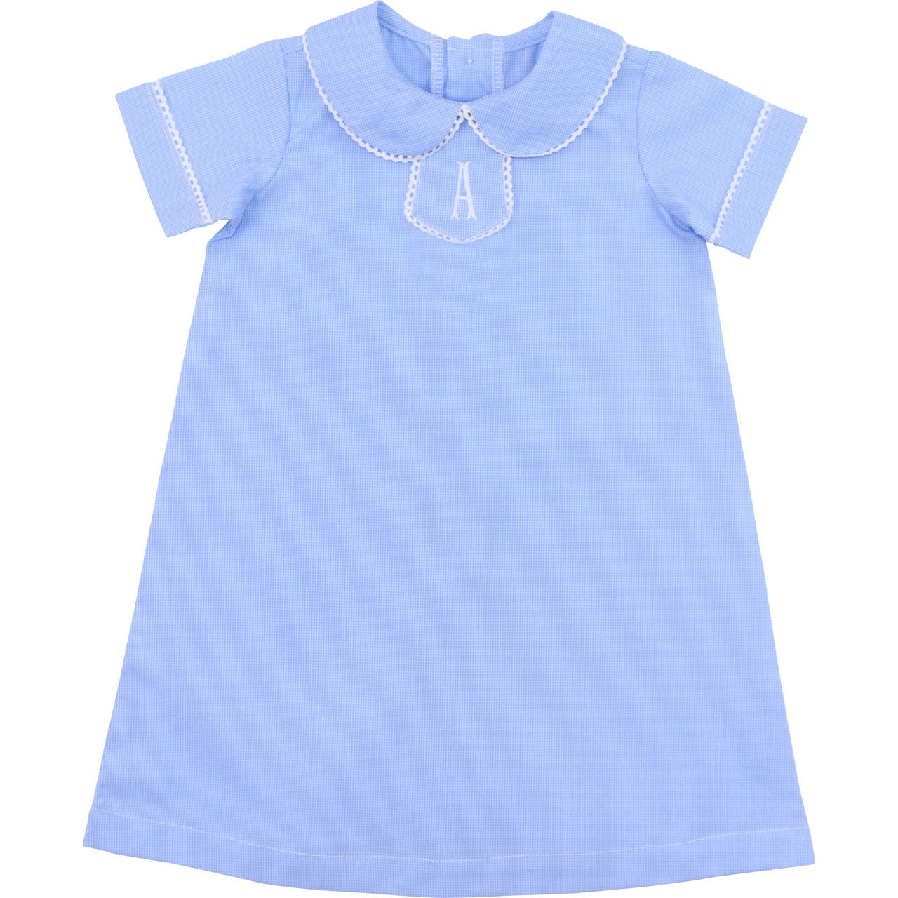 Blue Gingham Baby Gown