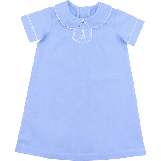 Blue Gingham Baby Gown