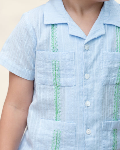 Green Guayabera