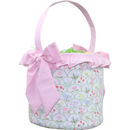 Pastel Scalloped Floral Easter Basket