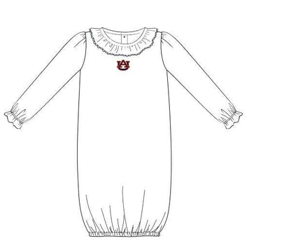 Officially Licensed Knit Ruffled Auburn Baby Gown