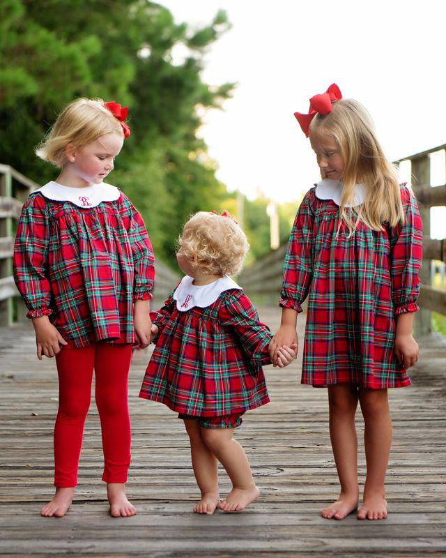 Red And Green Plaid Legging Set