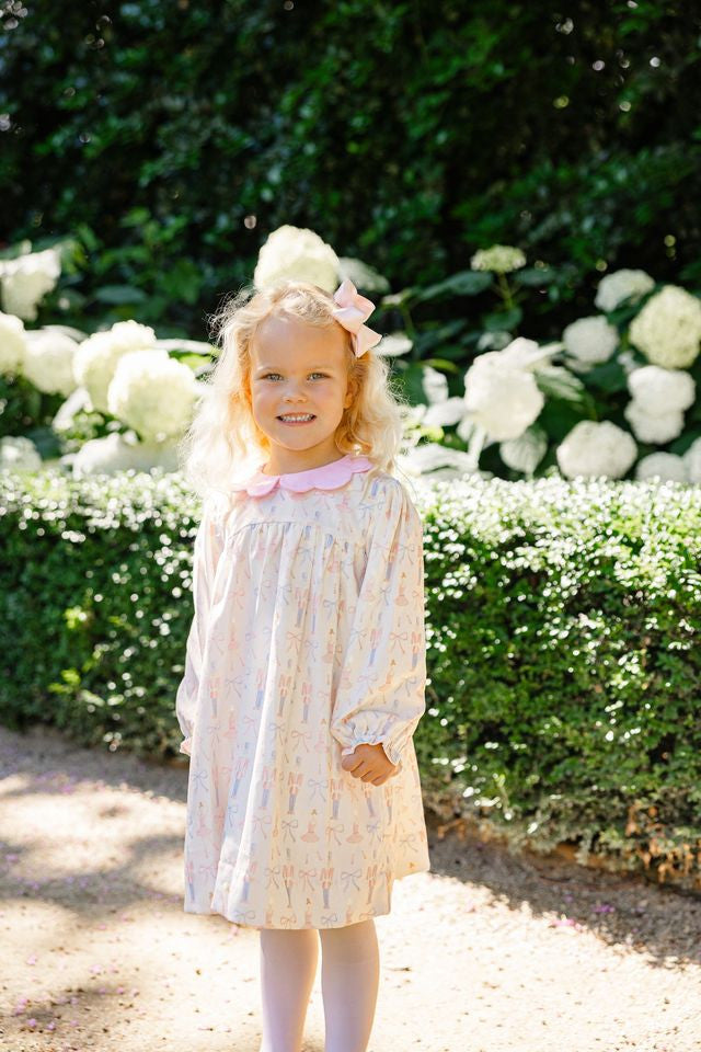 Pink Corduroy Nutcracker and Bow Dress