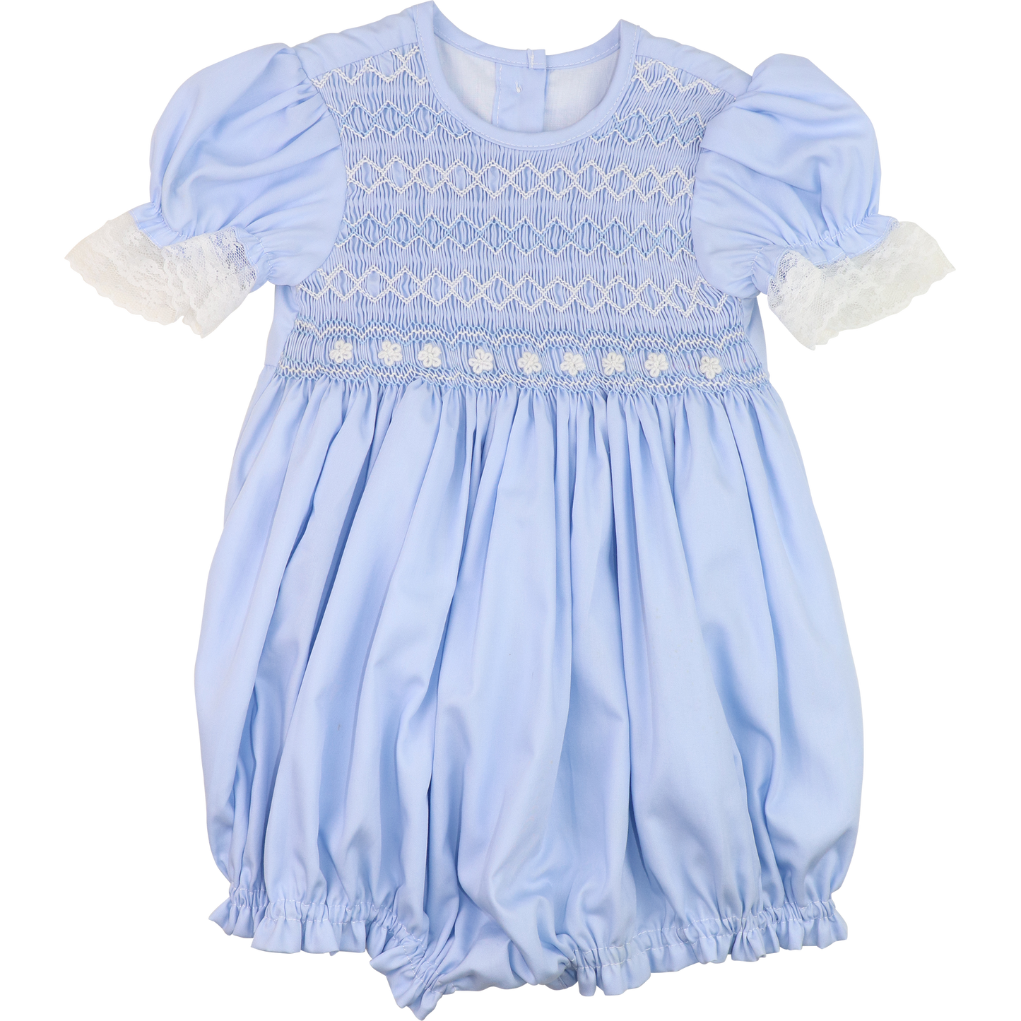 Blue Smocked Florette Bubble