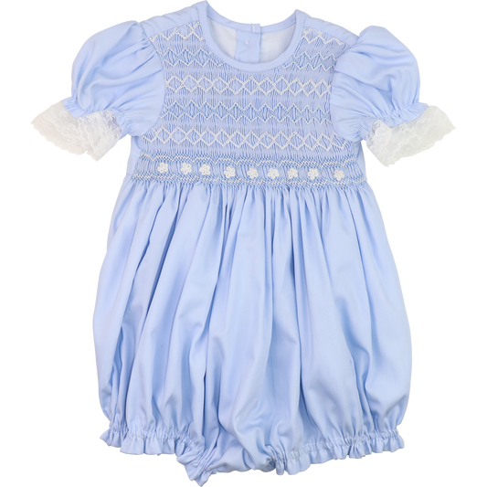 Blue Smocked Florette Bubble