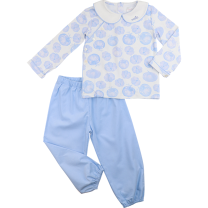 Blue Corduroy Pumpkin Pant Set