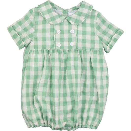 Green Linen Check Bubble