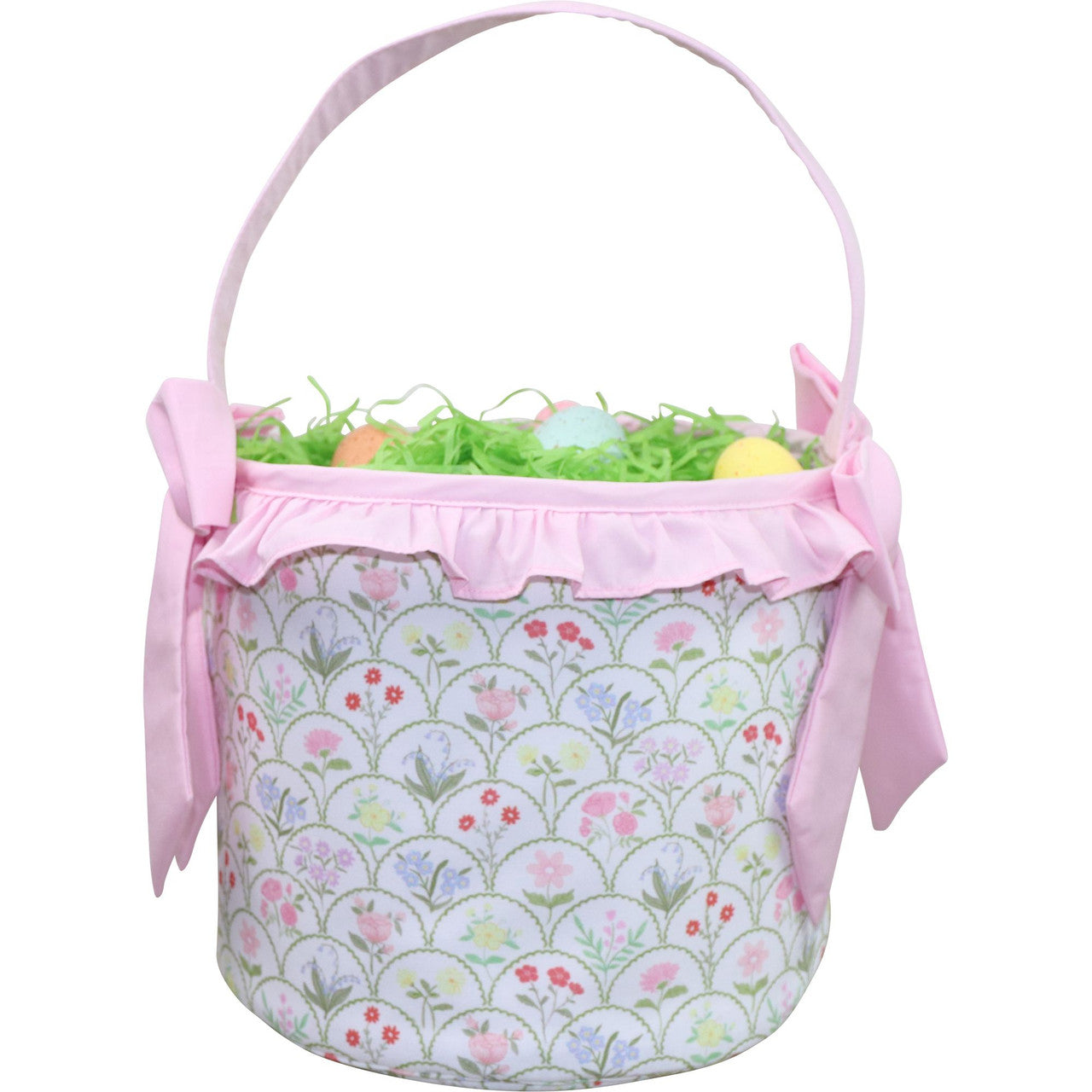 Pastel Scalloped Floral Easter Basket