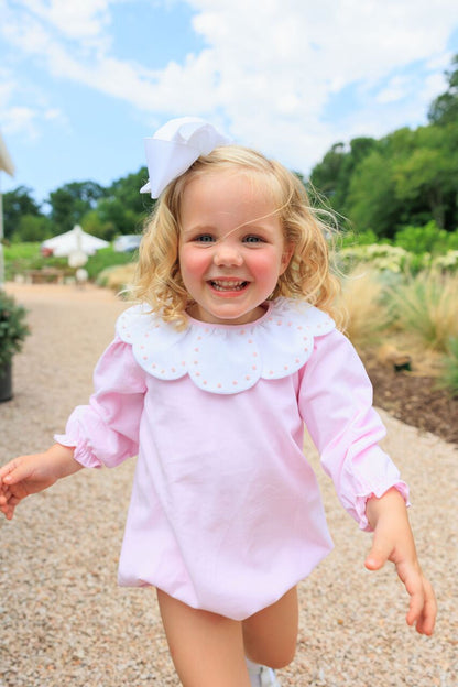 Pink Corduroy Petal Collar Bubble