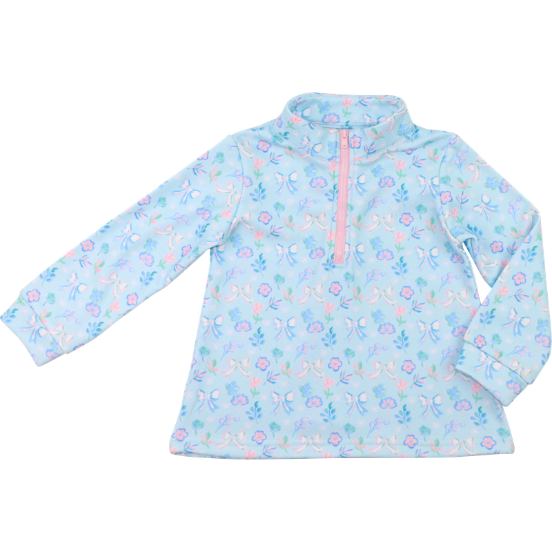 Blue Floral Pullover