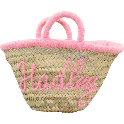 Straw Tote Basket (Name Included)