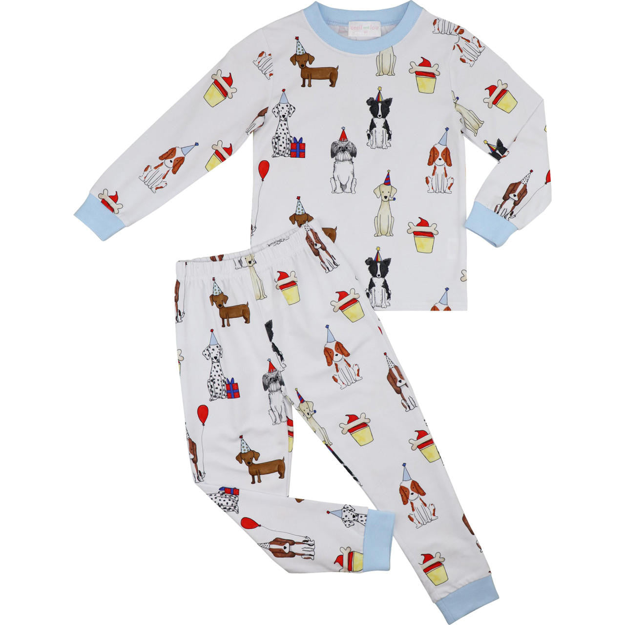 Birthday Dogs Knit Pajamas Smocked Threads