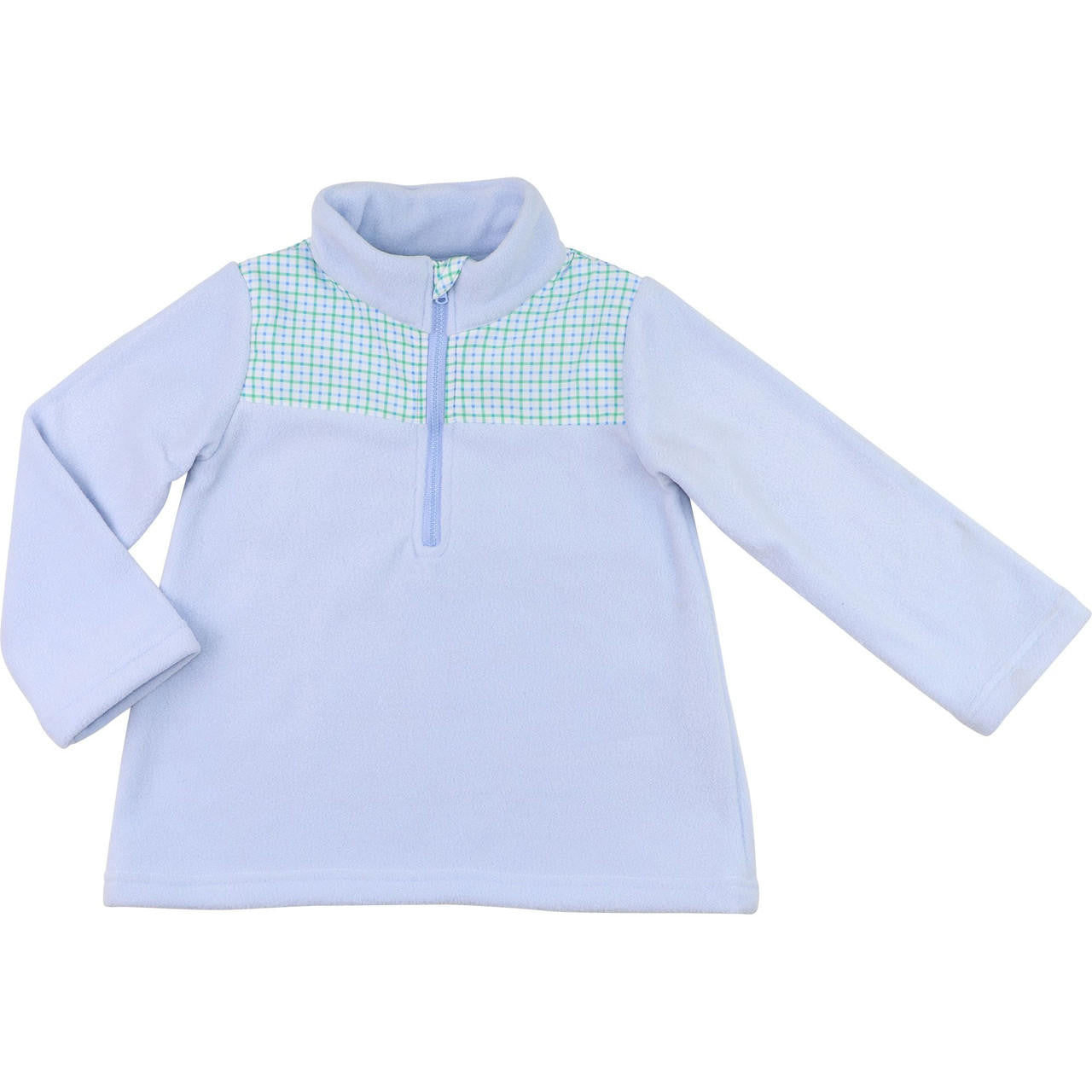 Blue And Green Windowpane Fleece Pullover  - Shipping Late September  Cecil and Lou