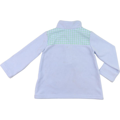 Blue And Green Windowpane Fleece Pullover  - Shipping Late September  Cecil and Lou