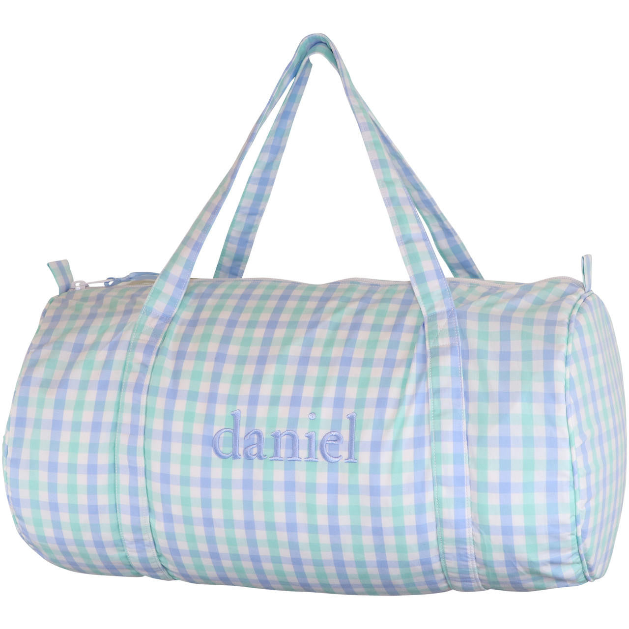 Blue And Mint Plaid Duffel Monogram