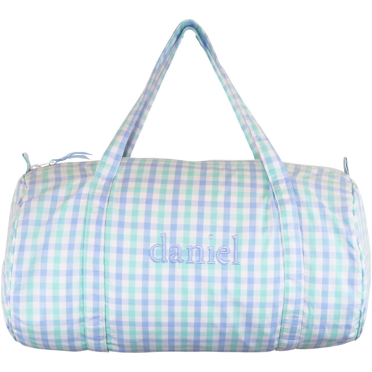 Blue And Mint Plaid Duffel Monogram