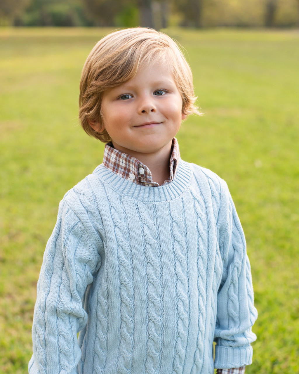 Blue Cable Knit  Sweater  Cecil and Lou