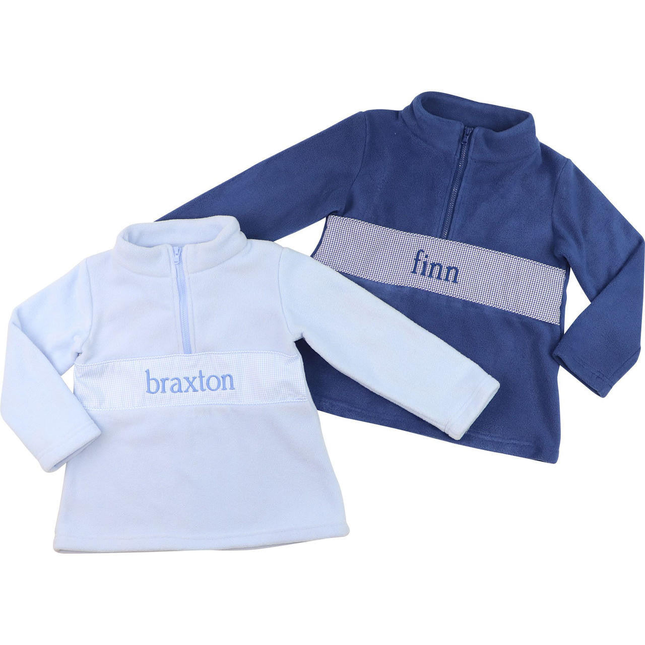 Blue Fleece Pullover - Shipping Late September  Monogram - Cecil and Lou