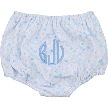 Blue Floral Swim Bloomer   Monogram