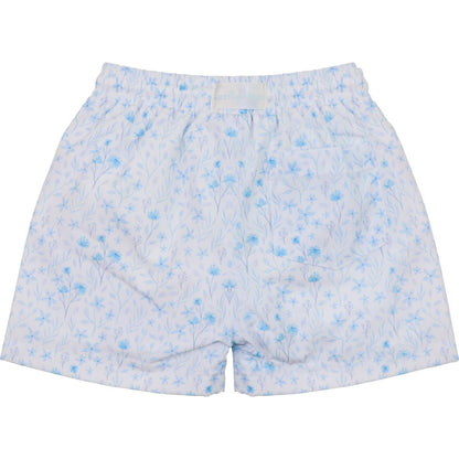 Blue Floral Swim Trunks   Monogram