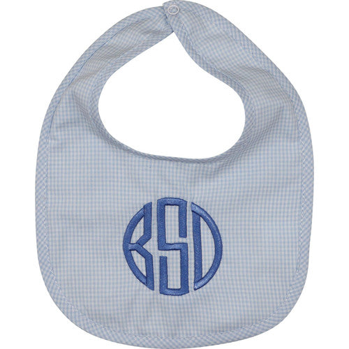 Blue Gingham Bib