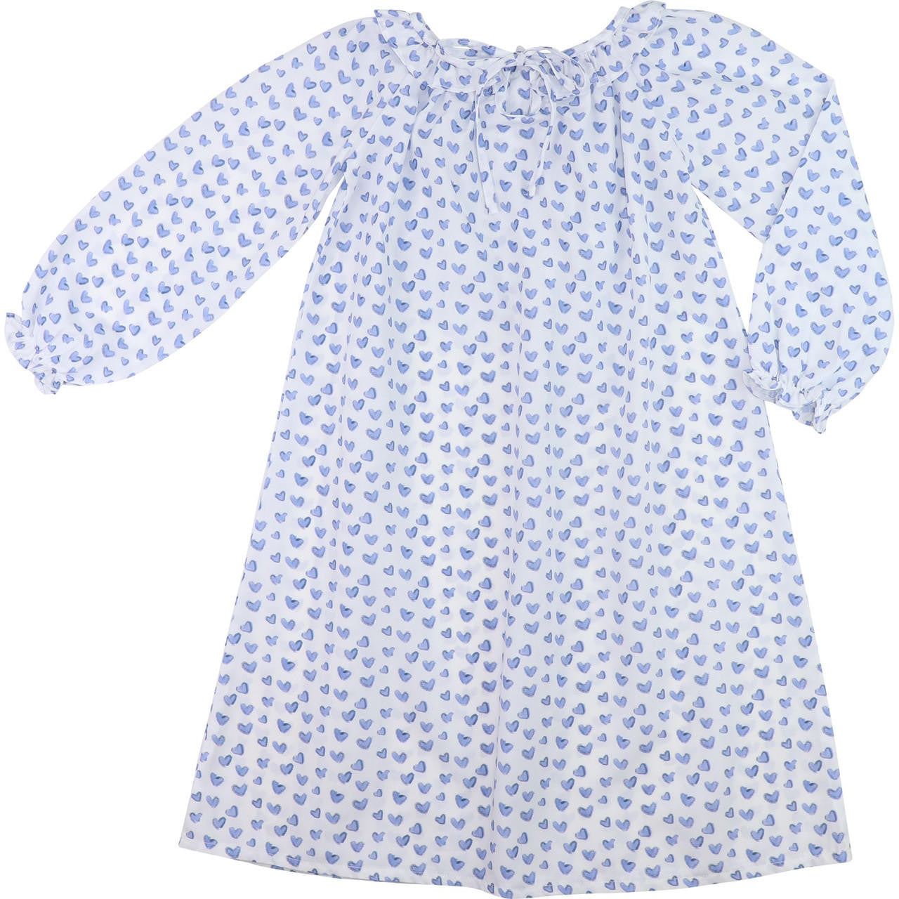 Blue Heart Print Night Gown - Shipping Late September  Cecil and Lou