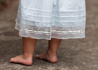 Blue Heirloom Lace Dress   Smocked Threads