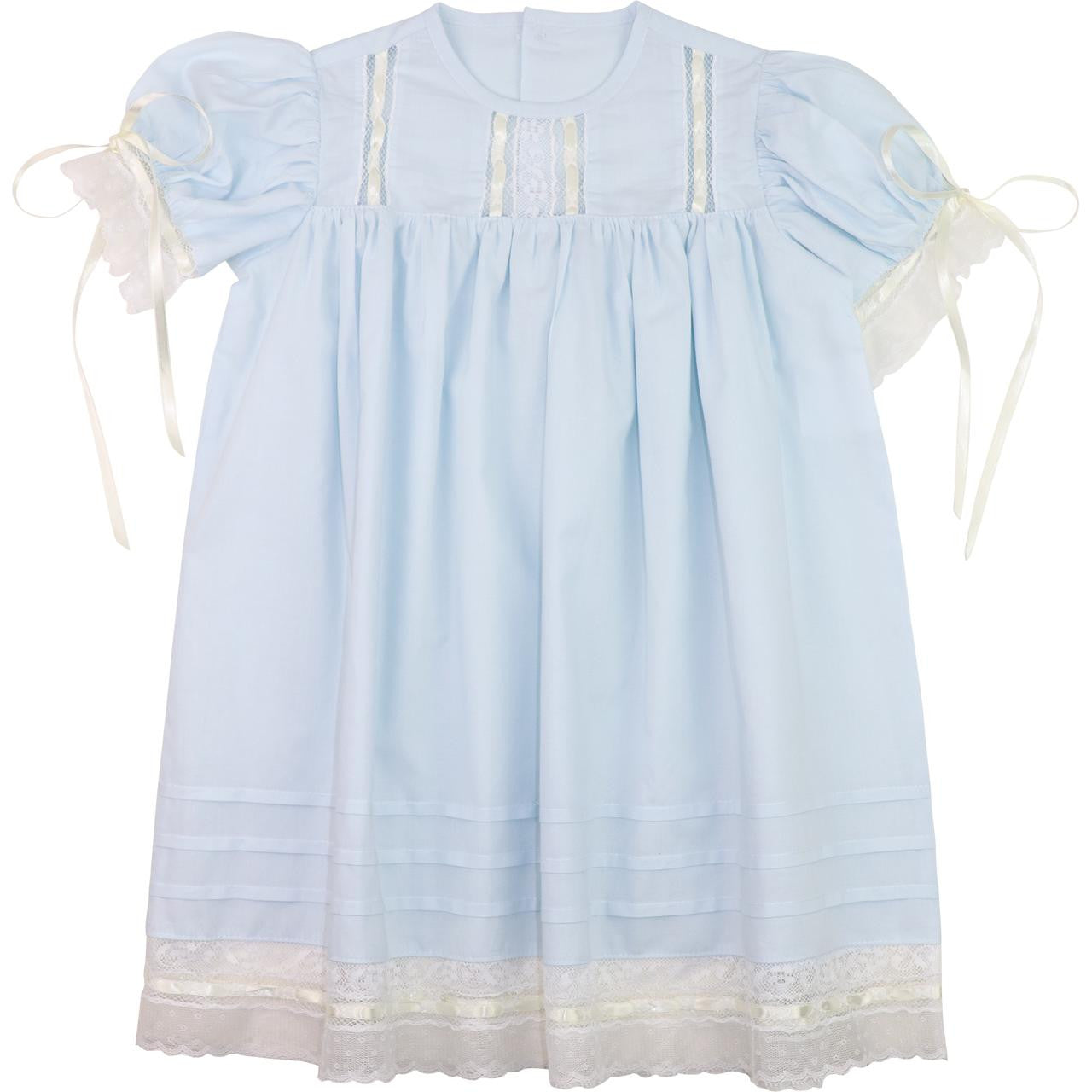 Blue Heirloom Lace Dress   Smocked Threads