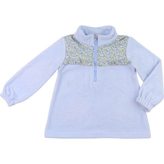 Blue Petite Floral Fleece Pullover - Shipping Late September  Cecil and Lou