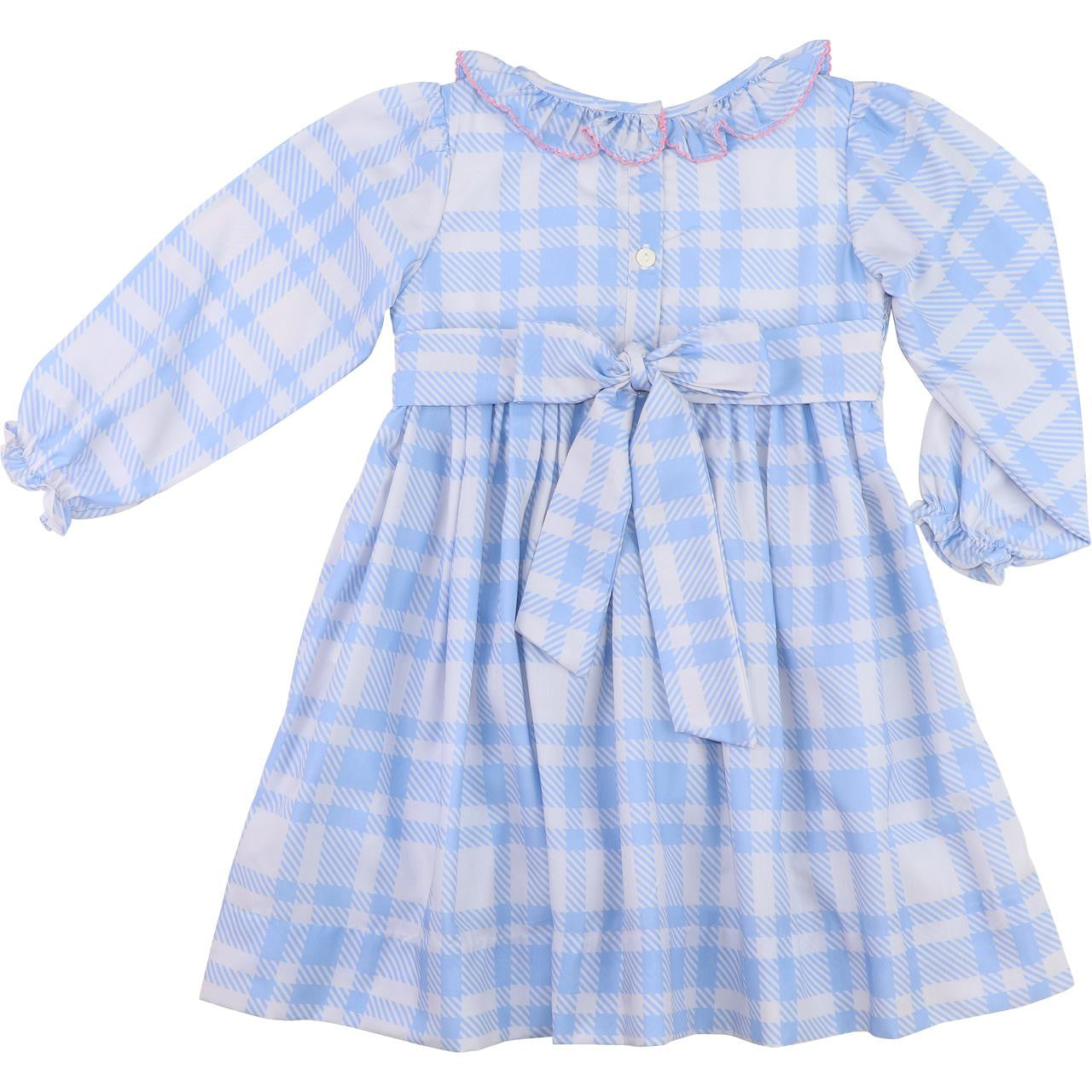 Blue Plaid Smocked Rosebud Dress  Smocked Threads