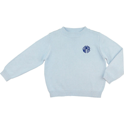 Blue Woven Sweater Monogram